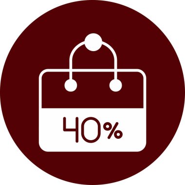 İndirim simgesi vektör illüstrasyonu