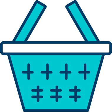 Sepet alışveriş simgesi ana hatlarıyla