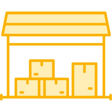 Depo. Web simgesi basit illüstrasyon