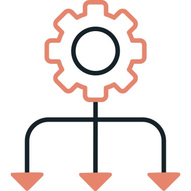 dişli simgesi. Taslak çizimi. vektör ve sembol.