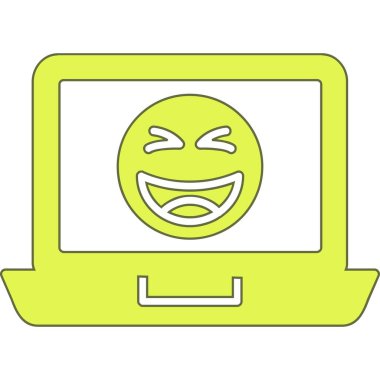 Gülümse mutlu simge simgesi. beyaz arkaplanda izole edilmiş web tasarımı için gülen gülümseme vektör simgesi çizgi filmi