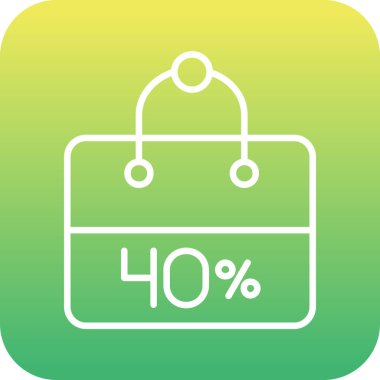 Benzersiz yüzde indirim vektör simgesi