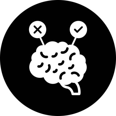 Beyin simgesi, vektör illüstrasyonu