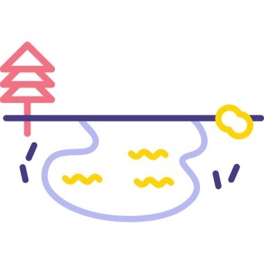 ağaç simgesi vektör illüstrasyonu