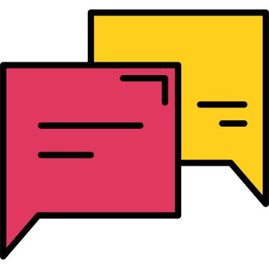 Sohbet balonu ikonu vektör çizimi tasarımı