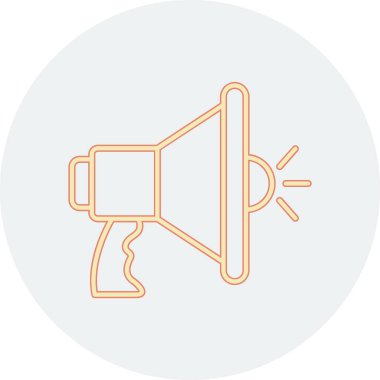 Megafon ikonu vektör illüstrasyonu