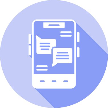 Mesaj var. Web simgesi basit illüstrasyon