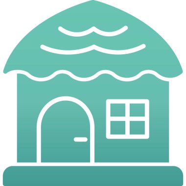 Beyaz arkaplanda bir ev simgesinin vektör illüstrasyonu.