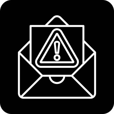 e- posta uyarı iletisi simgesi ana hat biçiminde