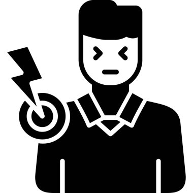 kızgın adam simgesi, basit stil