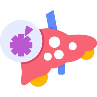 Bir roket simgesinin vektör çizimi