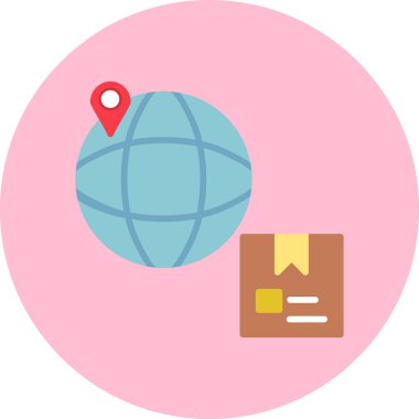 konum. Web simgesi basit illüstrasyon