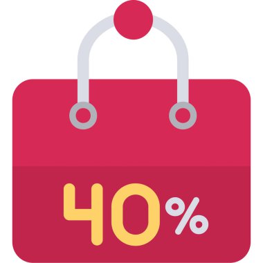 indirimli düz vektör simgesi