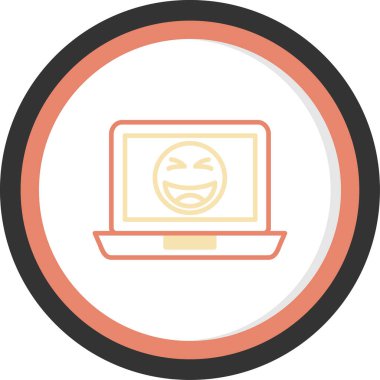 Bir dizüstü bilgisayarın vektör çizimi