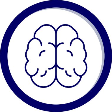 beyin ikonu vektör illüstrasyonu