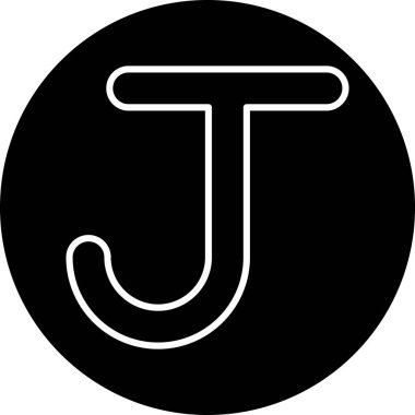 J harfi Logo tasarım şablonu vektör