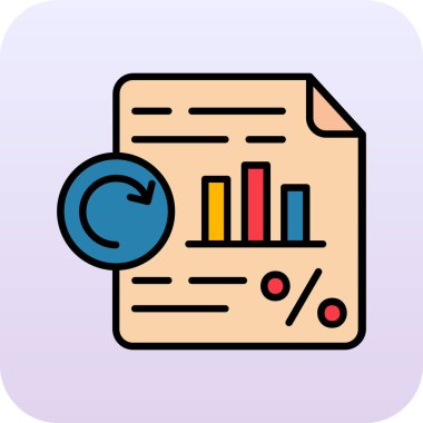 analiz vektörü renk çizgisi simgesi