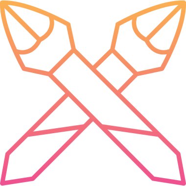 Bir yay simgesinin vektör illüstrasyonu