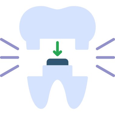 diş simgesi vektör illüstrasyonu