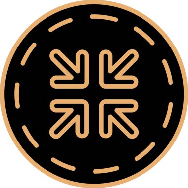 Bozuk para simgesi, basit vektör illüstrasyonu