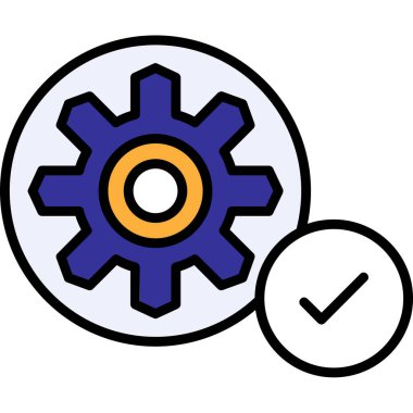 dişli simgesi, vektör illüstrasyonu basit tasarım