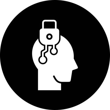 Modern b 'nin vektör illüstrasyonu beynin ikonundan yoksun