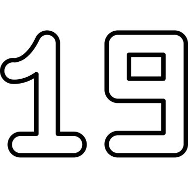 bir numaralı simge vektörü.