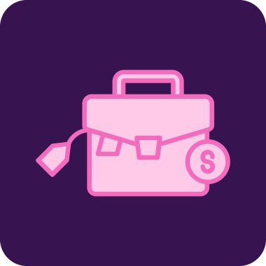 Çanta çantası. Web simgesi basit illüstrasyon