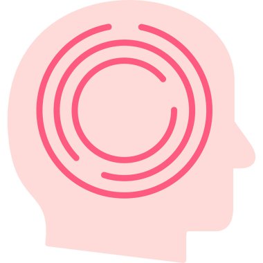 İnsan kafa simgesi vektör illüstrasyonu