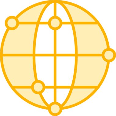 ağ küresi simgesi. vektör illüstrasyonu