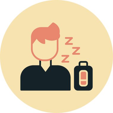 uyku vektörü simgesi. biçim düz renk sembolü, yuvarlak açılar, beyaz arkaplan