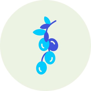 Mavi bir çiçeğin vektör illüstrasyonu