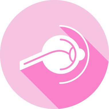 Pembe emziği olan bir kadının vektör çizimi