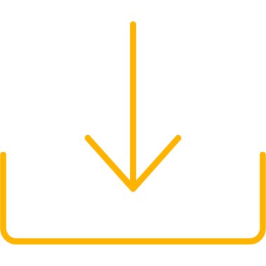 Taslak biçiminde ok aşağı yönlü simge