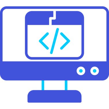 Bilgisayar. Web simgesi basit illüstrasyon