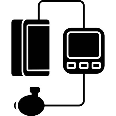 Siyah arkaplanı olan bir akıllı telefonun vektör çizimi