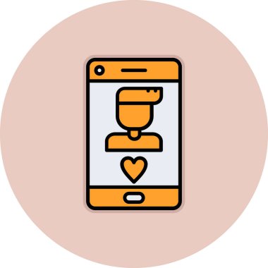 Cep telefonu. Web simgesi basit illüstrasyon