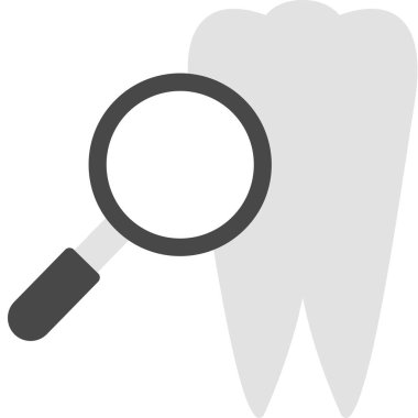 Dişçi diş ikonu. Web için basit diş vektör simgeleri çizimi