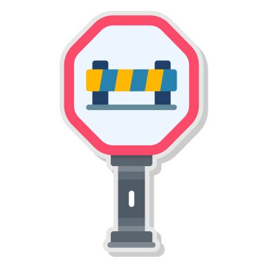 Bariyer. Web simgesi vektör illüstrasyonu