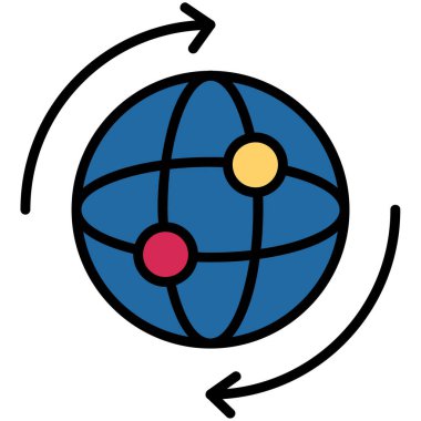 ağ bağlantı simgesi. düz dizayn. izole vektör illüstrasyonu