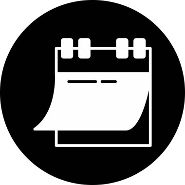 Web ve mobil uygulaması tasarımı, takvim logo kavramı için beyaz arka plan üzerinde izole takvim simge vektör