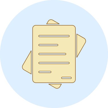 belge simgesi vektör illüstrasyonu