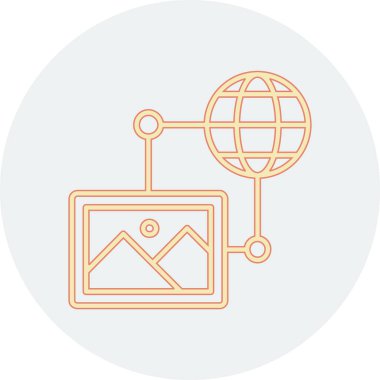 Modern simgenin vektör illüstrasyonu