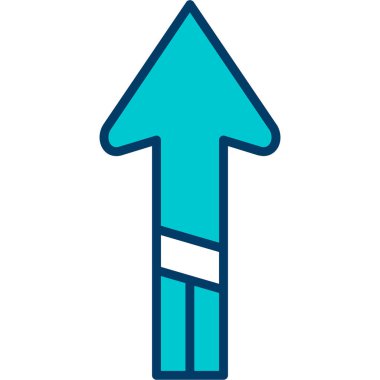 ok yukarı yönlü simge - taslak biçimi