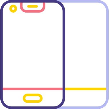 Modern mobil simgenin vektör illüstrasyonu