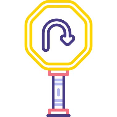 Yol işaretçi vektör simgesi