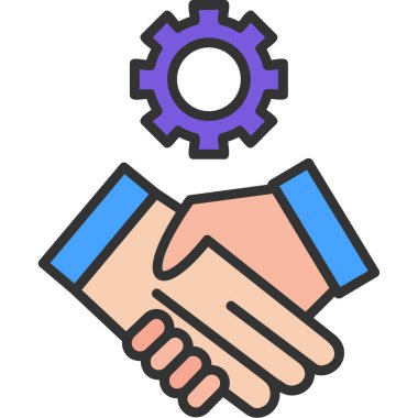 El sıkışma vektör simgesi. Basit resimleme