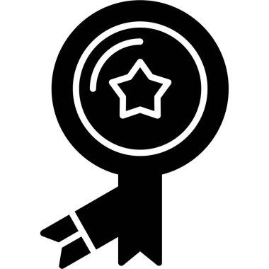 Rozet ödül simgesi ana hat biçiminde