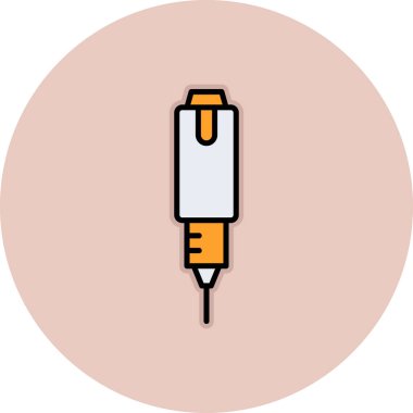 Kalem. Web simgesi basit illüstrasyon