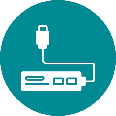 Kablolu yayın. Web simgesi basit illüstrasyon